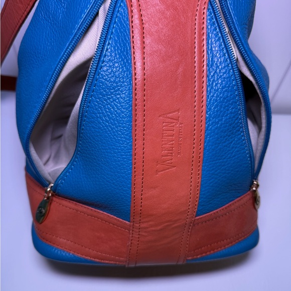 Valentina Blue and Tan Backpack